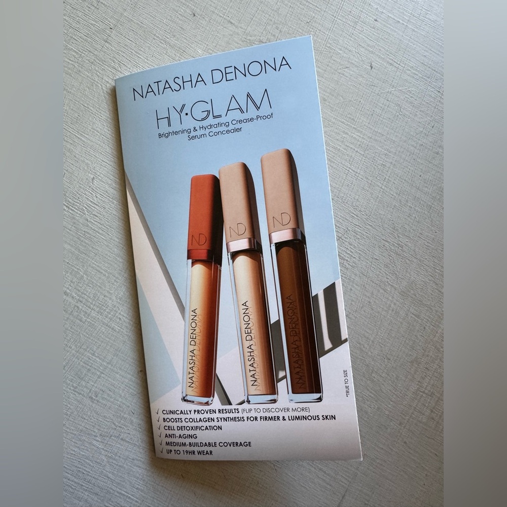 NWT Natasha Denona Hy Glam Brightening Concealer Sample Card